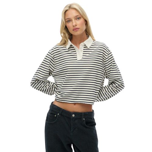 Superdry Ath Ess Cropped Stripe Rugby